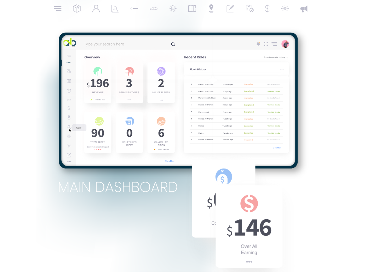 UI / UX Design & Development for A2B Logistics